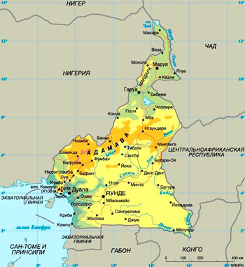 Карта Камеруна