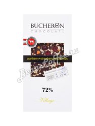 Шоколад Bucheron горький 100 гр ( клюква, клубника, фисташки)