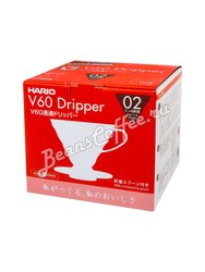 Hario Воронка Керамическая для приготовления кофе, 4 порции Белый (VD-02R)