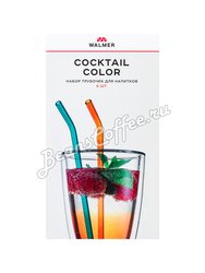 Walmer Coctail Color Набор из 6-ти Цветных трубочек+ёршик, стекло