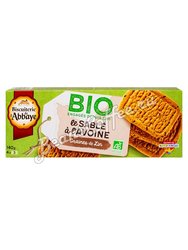 Biscuits de lAbbaye Печенье сдобное органическое с овсянными хлопьями и семенами льна 140 г