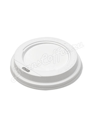 Крышка для бумажных стаканов с питейником 80 мм (Белая)