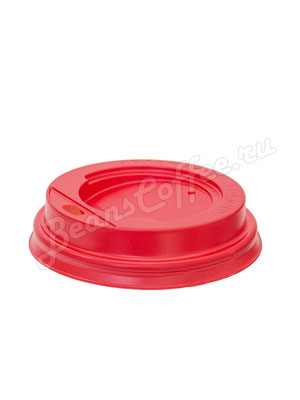 Крышка для бумажных стаканов с питейником 80 мм (Красная)