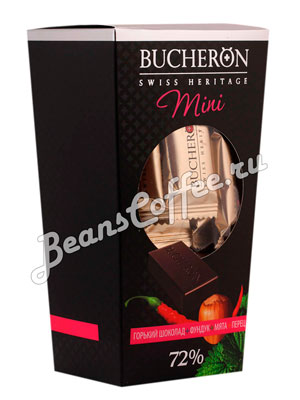 Шоколадные конфеты Bucheron Mini горький с фундуком, мятой и перцем 171 гр
