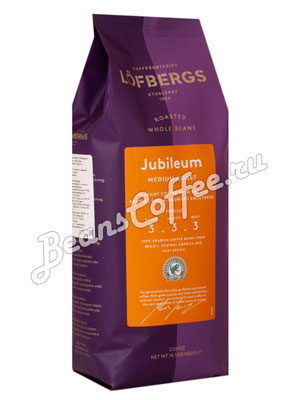 Кофе Lofbergs Lila в зернах Jubileum 400 гр