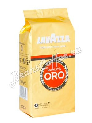 Кофе Lavazza в зернах Qualita Oro 500 гр в.у.