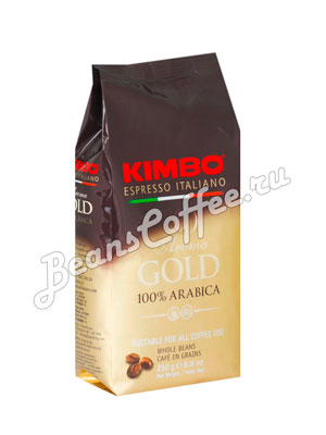 Кофе Kimbo в зернах Aroma Gold Arabica 250 гр