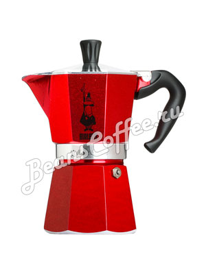 Гейзерная кофеварка Bialetti Moka Express Moka Red Emotion 3 порции 120 мл 5292