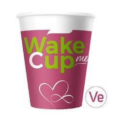 Стакан бумажный ВЕНДИНГ (Евро) 150 мл. WAKE ME CUP