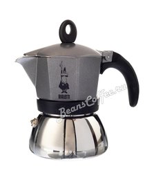 Гейзерная кофеварка Bialetti Moka Induzione antracite 3 порции (120 мл)